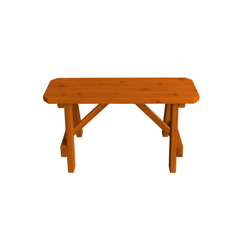 Banc en bois Guernsey, H 17 po x l 33 po x P 11 po, Teinte séquoia