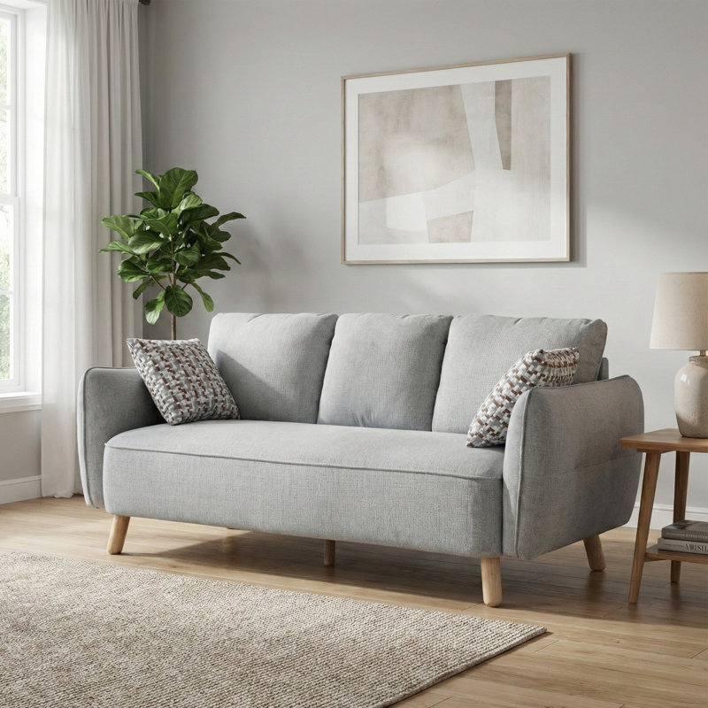 Gladding 3 Seater Sofa, Light Grey
