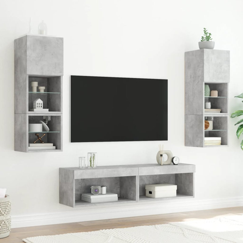TV Stand for TVs up to 28", Concrete Grey