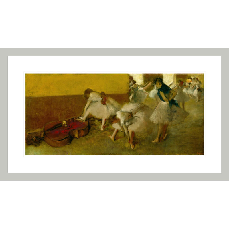 «Dancers in the Green Room» par Edgar Degas, impression giclée encadrée, H 17,04 po x l 29,5 po