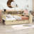 Crompton Multifunctional Wooden Daybed With Shelves, Drawers, and Study Desk-1203171938-1203171942