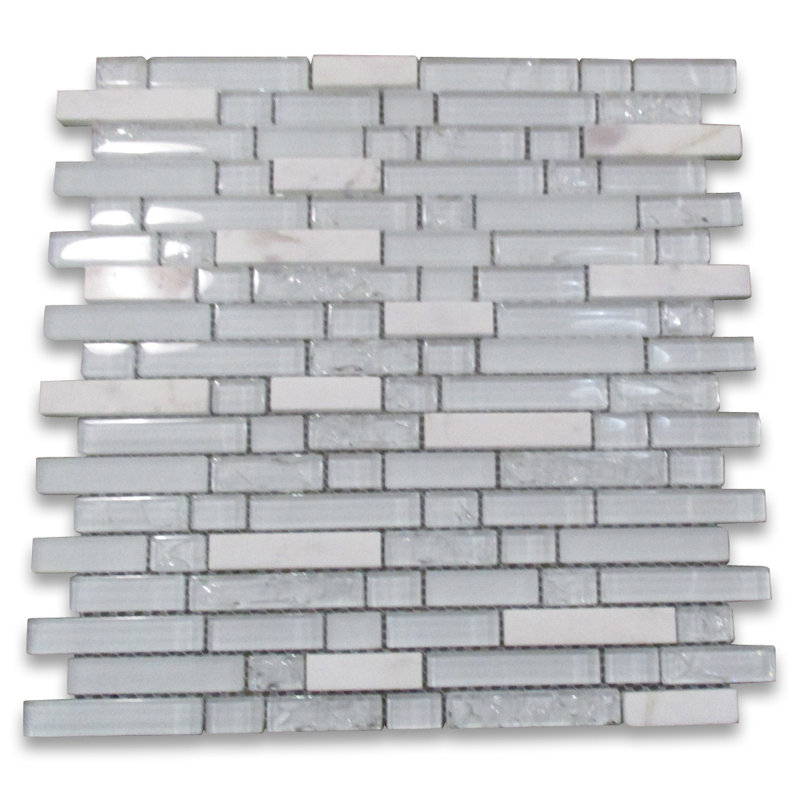 12" x 12" Marble Mosaic Brick Joint Wall & Floor Tile