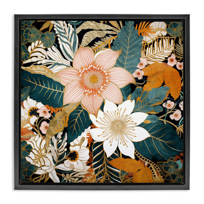 "Boho", motif floral noir encadré par Sasha