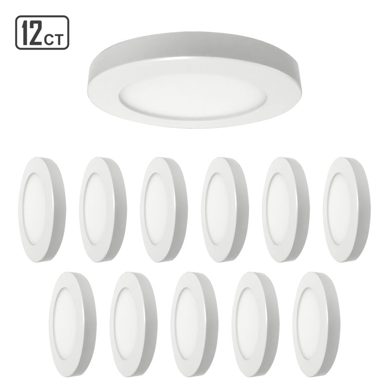 10W LED Slim Flush Mount 2700K/3000K/3500K/4000K/5000K CCT Selectable 700LM ceiling lighting