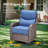 5 - Person Luxury Wicker Patio Furniture Set With Coffee Table & 6-Inch Extra-Thick Cushion Swivel Chairs-261559352-261559353