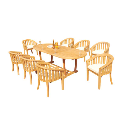 Lenong Outdoor 7 - Piece Teak Dining Set