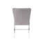 Daire Light Gray Velvet & Chrome Finish Side Chair ( Set Of 2)