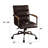 Antique Slate Top Grain Leather Office Chair