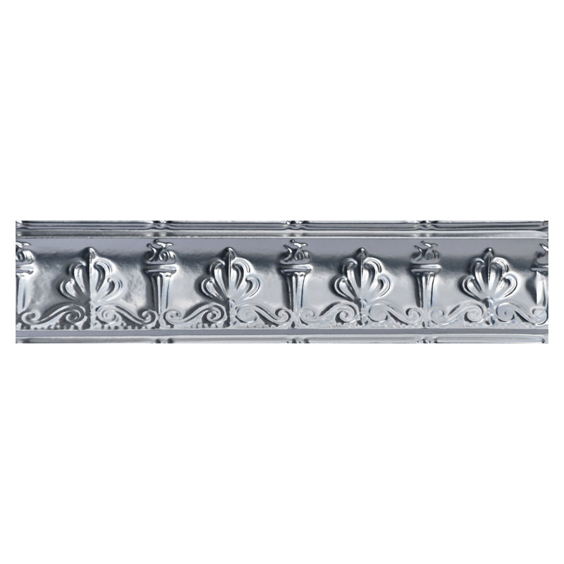Corniche étain clouté Moonlit L 48 po x l 6,44 po x H 4,5 po Moonlit, Acier laqué