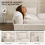 Canapé modulaire rembourré en velours côtelé de 97,9 po de largeur avec repose-pieds amovible Kepner-133024374