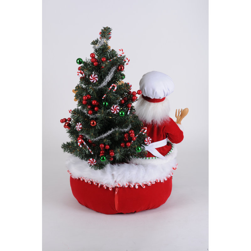 Lighted Gingerbread Santa Bag