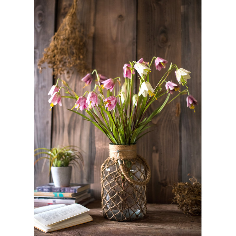 Tige de lilies en soie fritillaries, Rose