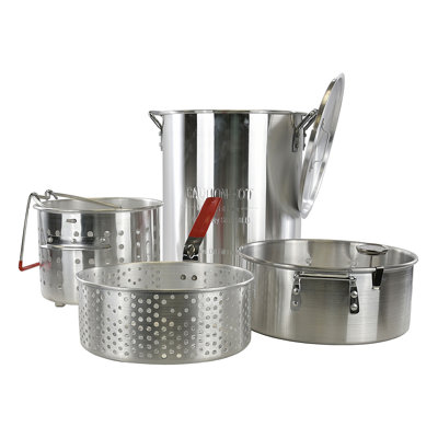 LoCo Cookers 30 qt. Non-Stick Aluminum Stainless Steel Steamer Pot