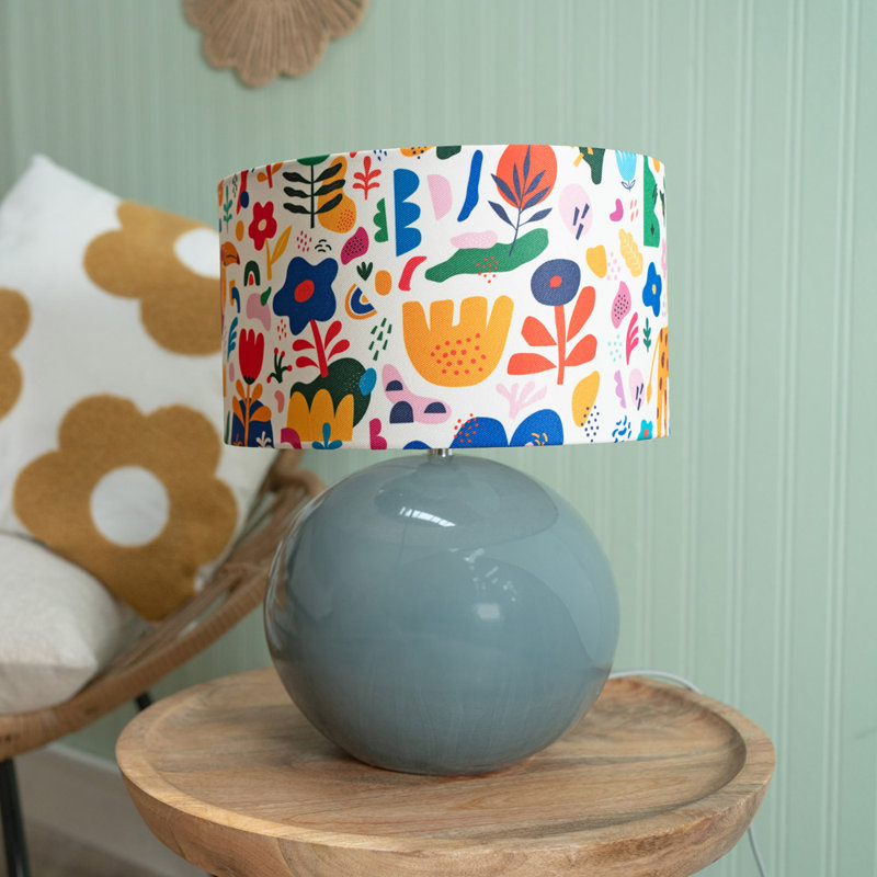 Motes Ceramic Table Lamp, Green, No