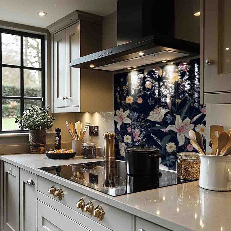 Tropical Flowers Splash Back, 60cm L x 60cm W