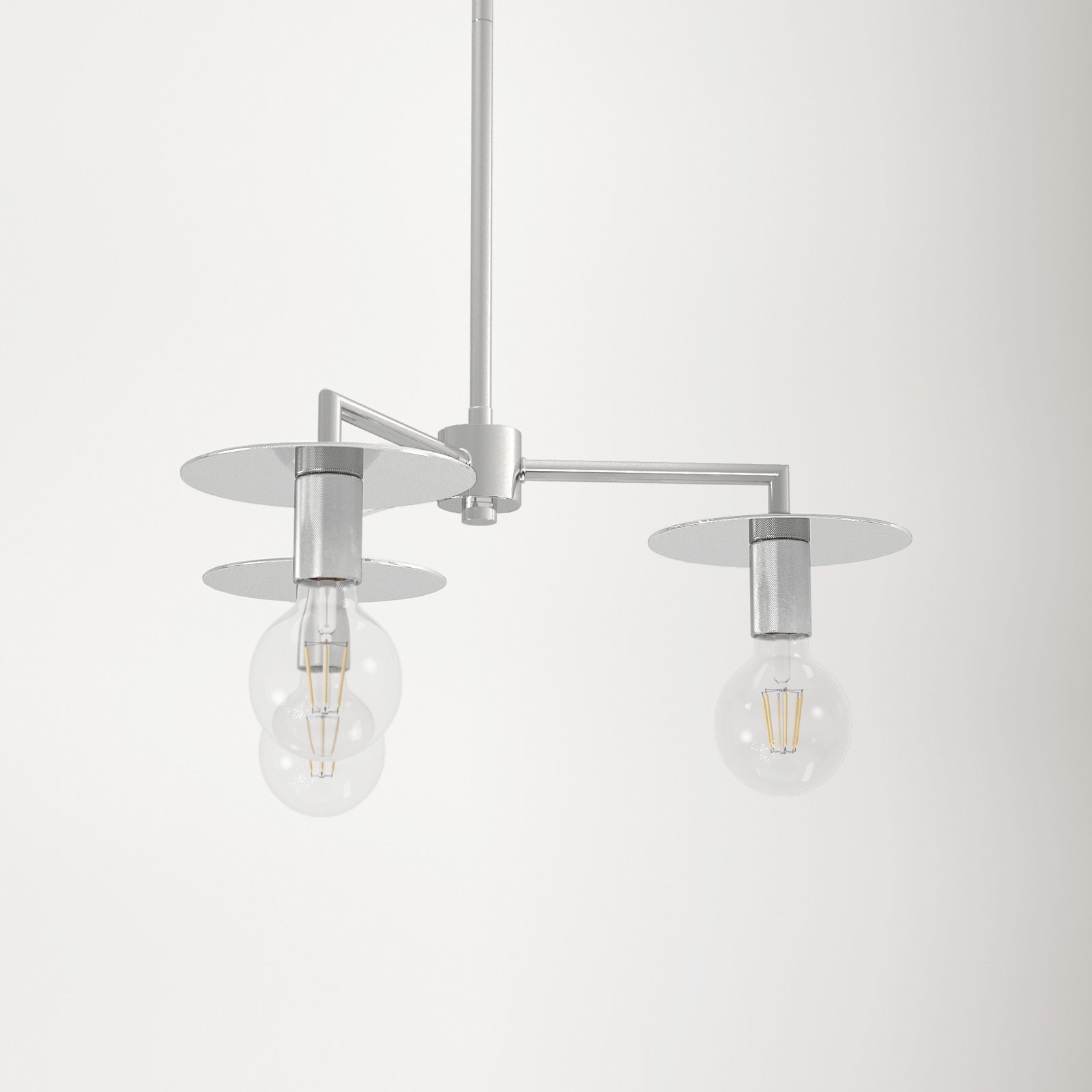 Sawvel 3 - Light Dimmable Sputnik Chandelier, Polished Nickel
