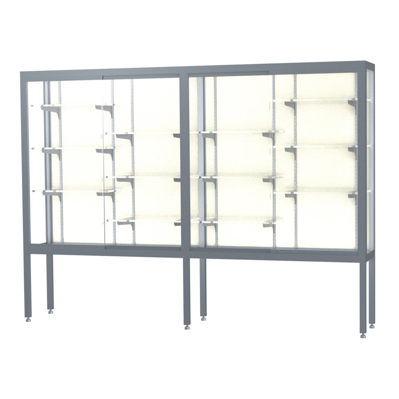 Challenger Series 66'' H Metal, Plaque Fabric, Satin, 66" H x 96" W x 16" D