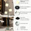 Lampe rétro sur pied avec 3 têtes réglables, 3 réglages de température de couleur, conception à col de cygne flexible et ampoule E26 pour le décor du salon et de la chambre à coucher