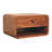 Glenadine Curved Caramel Wall Mounted Bedside With Open Slot