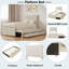 Lit plateforme simple tapissier avec lit gigogne et 3 tiroirs-462412693