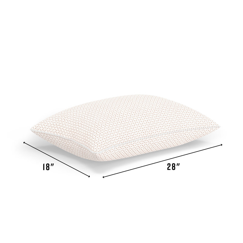 Jumbo White Memory Foam Bed Pillow with Copper Infused Cover