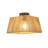 1 - Light Natural Rope Woven Semi - Flush Mount Ceiling Light