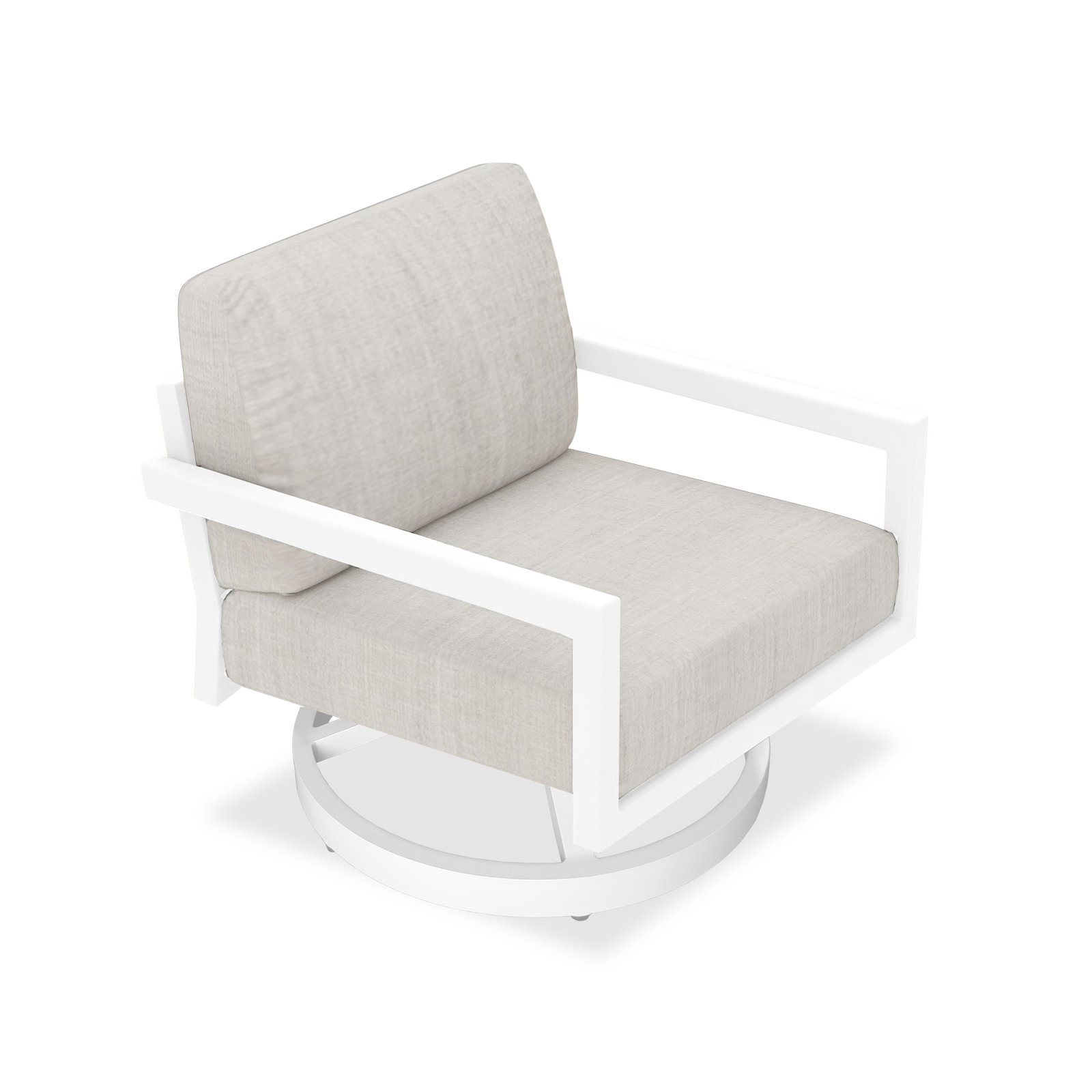 Vivant Outdoor Chair with Sunbrella® Cushions, White, Cast Silver Sunbrella®