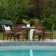 6 - Person Acacia Wood Patio Dining Set with Extendable Rectangular Table , Cushions Included