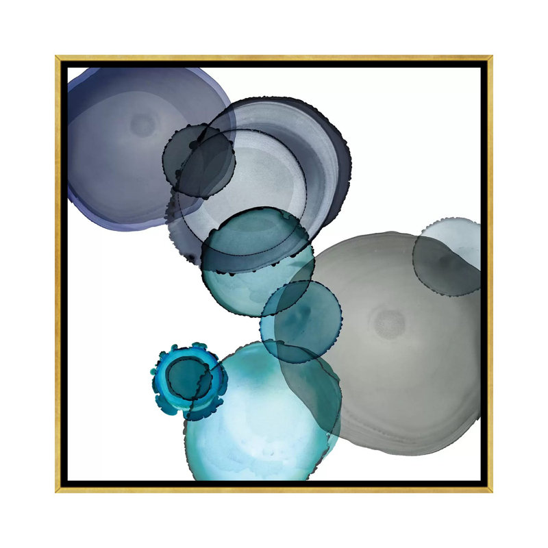 « Seaglass I » par Carol Robinson, reproduction d’art, Toile encadrée d'or, Pas de tapis, H 37 po x l 37 po x P 1,5 po