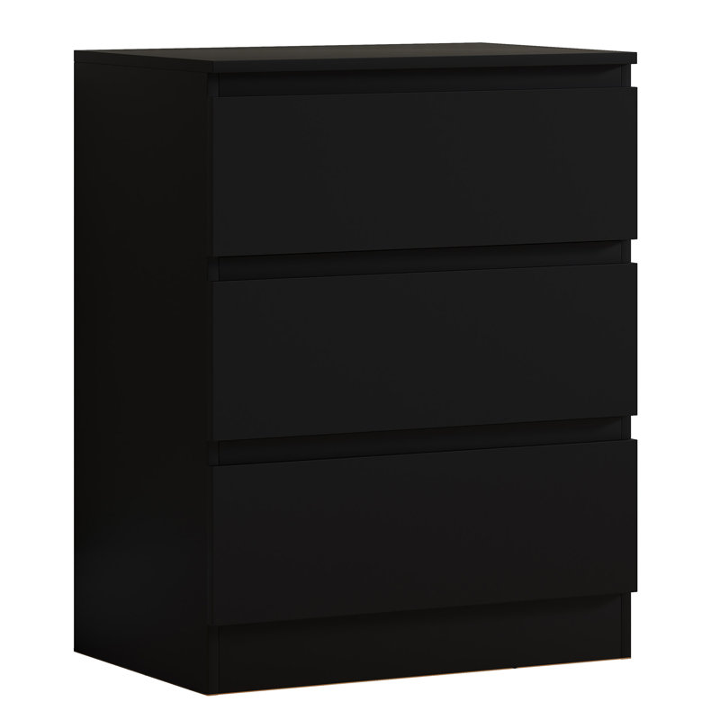 Carlton 3 Drawer Chest Of Drawers: 60cm Wide. Matt Finish. Scratch Resistant. Handleless Design. 14cm Deep Drawers