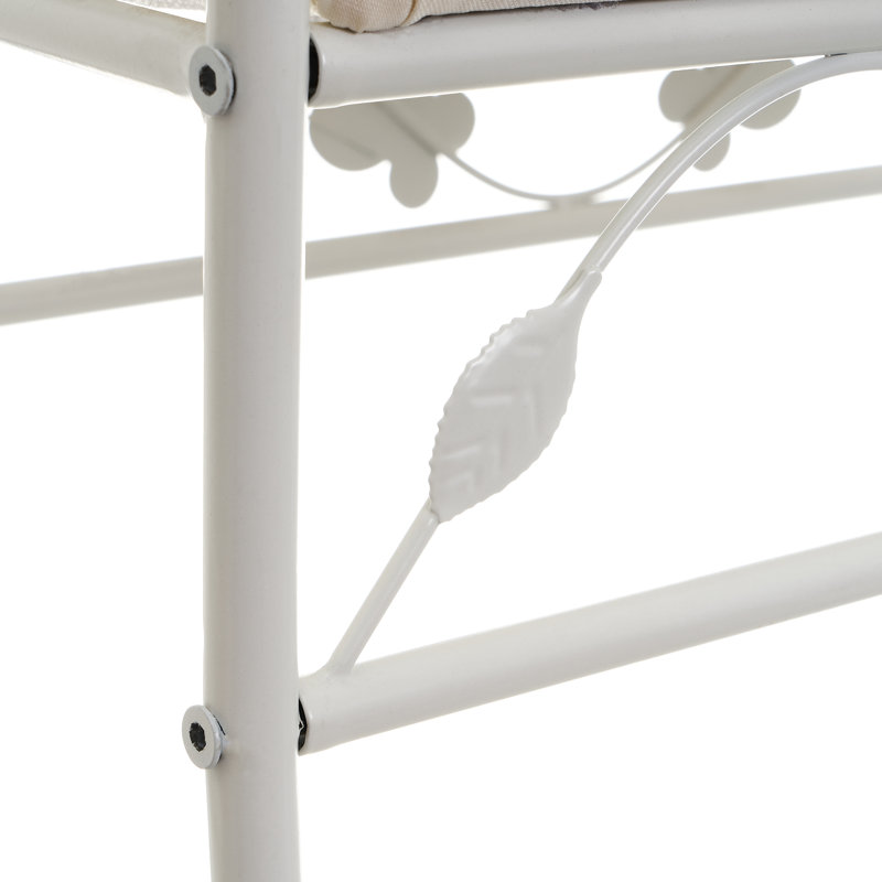 Newburgh Steel Bench, White