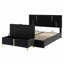 Lit plateforme tapissier avec système de rangement hydraulique, repose-pieds avec pieds en métal-1288295578