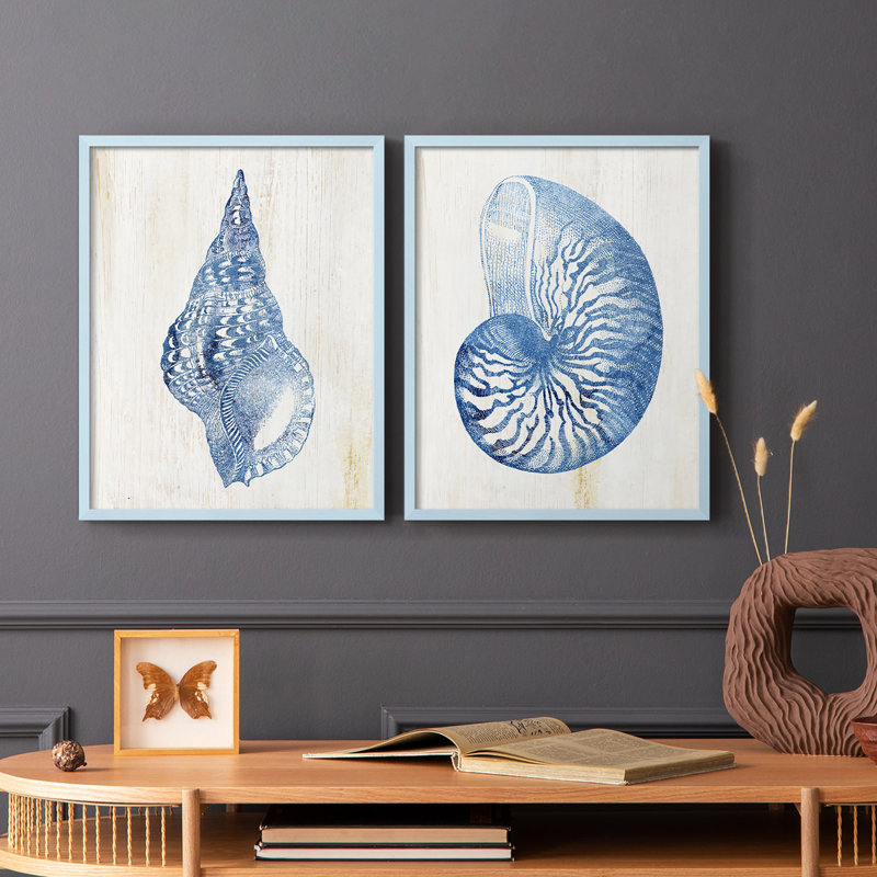Shell III - reproduction encadrée de qualité supérieure - prête à être accrochée - aucun clou requis - aucun clou requis