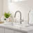 Circular Single Handle High-Arc Pull Down Sprayer Bathroom Vanity Sink Faucet-123849360