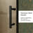 72.In H X 48.In W Shower Door With Stainless Steel Handle - Tempered Glass, Black, & Waterproof Aesthetics Single Sliding Black Handle, Design