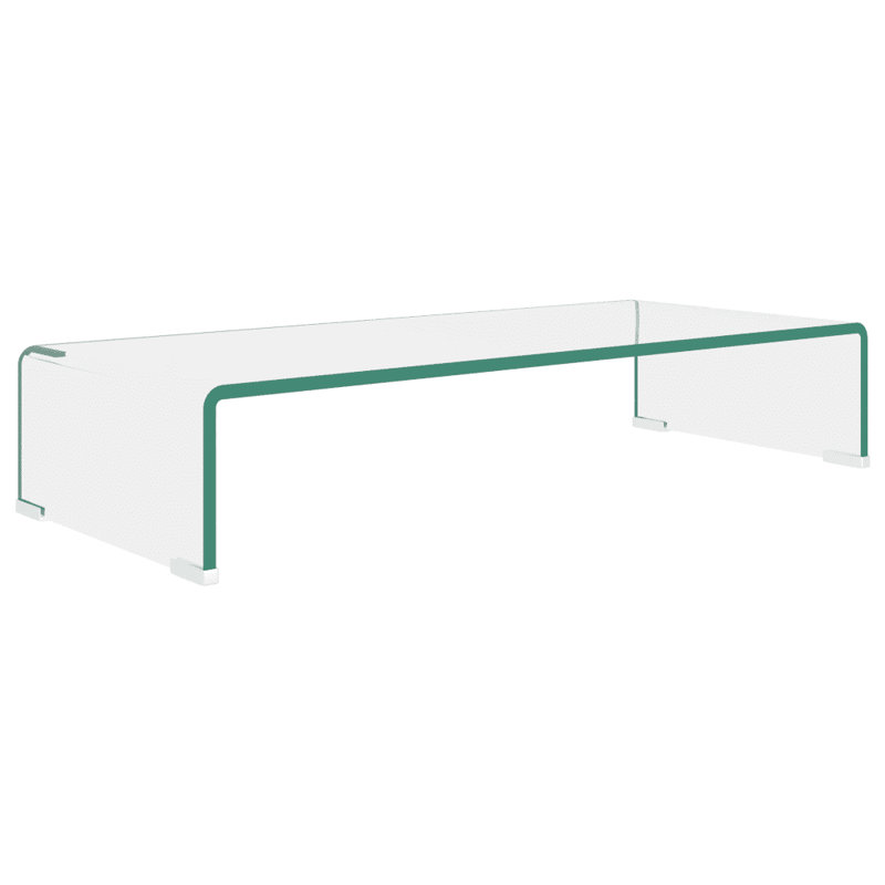 Wakeland TV Stand/Monitor Riser Glass, 70cm, Green
