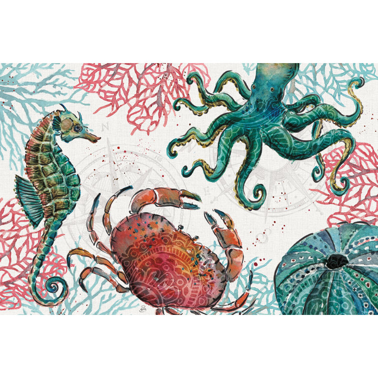 Ocean Finds I by Daphne Brissonnet - Painting Print