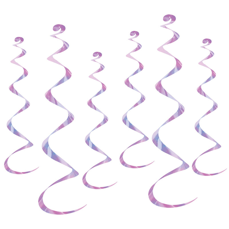 Twirly Whirlys - paquet de 6, Orange / mauve