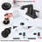 2-Handle Heavy Duty Bathroom Faucet With Drain And Supply Kits, Modern Style Lavatory Deck Mounted Faucet Matte Black 4001-MB-121292071