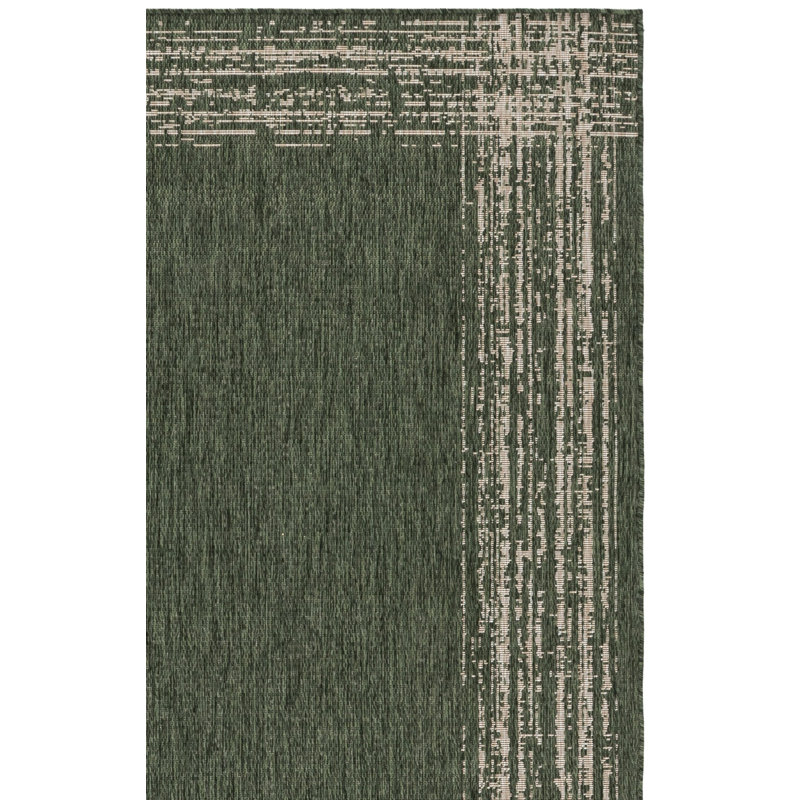 Polypropylène tissé à la machine Beach House; Polyester damassé Tapis floral intérieur / extérieur