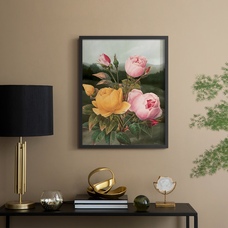 «Botanical Landscape II», reproduction encadrée - bois massif, H 15 po x l 12 po, Noir, noir, noir, noir