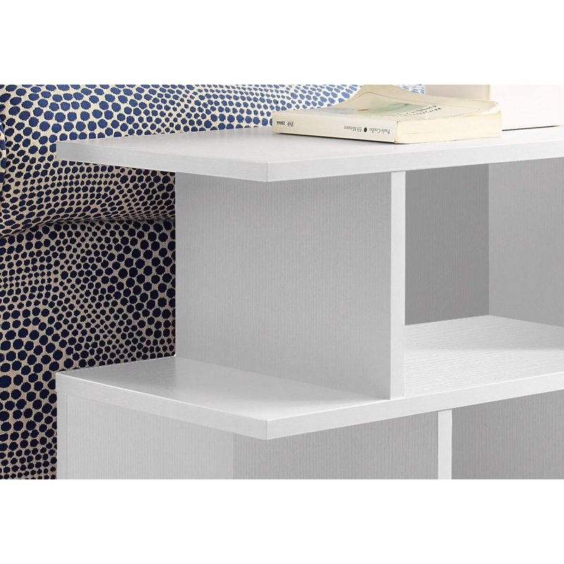 Accent Table, Side, End, Nightstand, Lamp, Living Room, Bedroom, Laminate, Contemporary, White, White