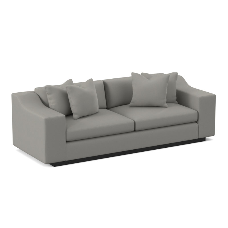 Canapé Barrett, Espresso, 100 % polyester ivoire pétillant