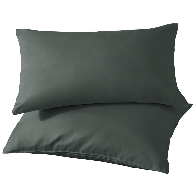 Taies d'oreiller égyptiennes en coton de qualité égyptienne, taies d'oreiller en satin de coton à densité de tissage 500 fils avec fermeture à enveloppe - NTBAY