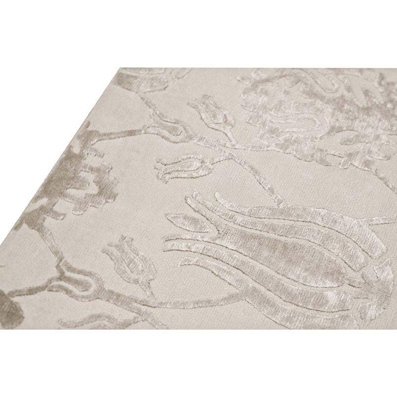 Damask Area Rug in Beige