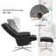 Fauteuil inclinable pivotant avec repose-pieds en similicuir-270824573