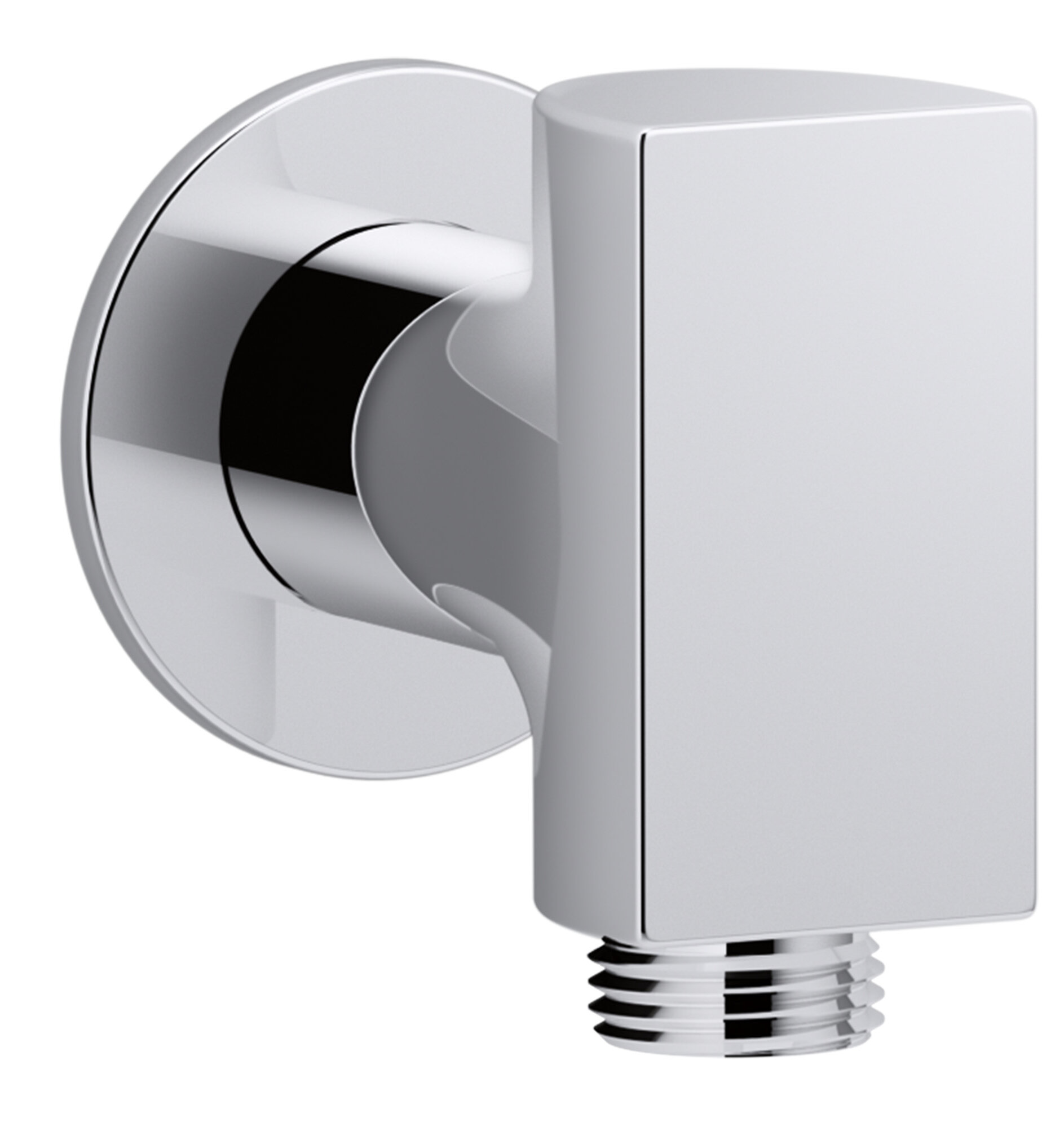 Relexa Brass Wall-Mount Supply Elbow Hand Shower Holder in Polished Chrome