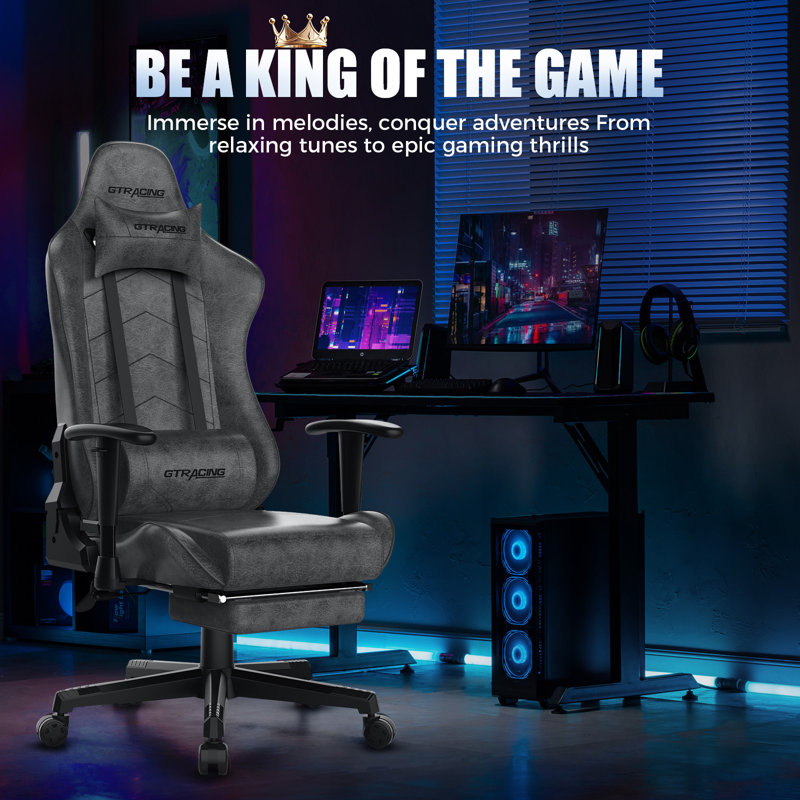 Gaming Chair Breathable Fabric,Racing Style Computer Chair For Adult,Adjustable Reclining Backrest And Lumbar Support,Stylish High Back Chair For Gaming And Office