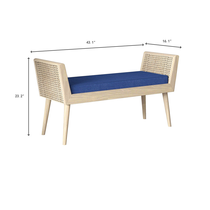 Banc en bois, Bleu