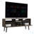 Tv Stand with Three Open Shelves, Two Flexible Drawers